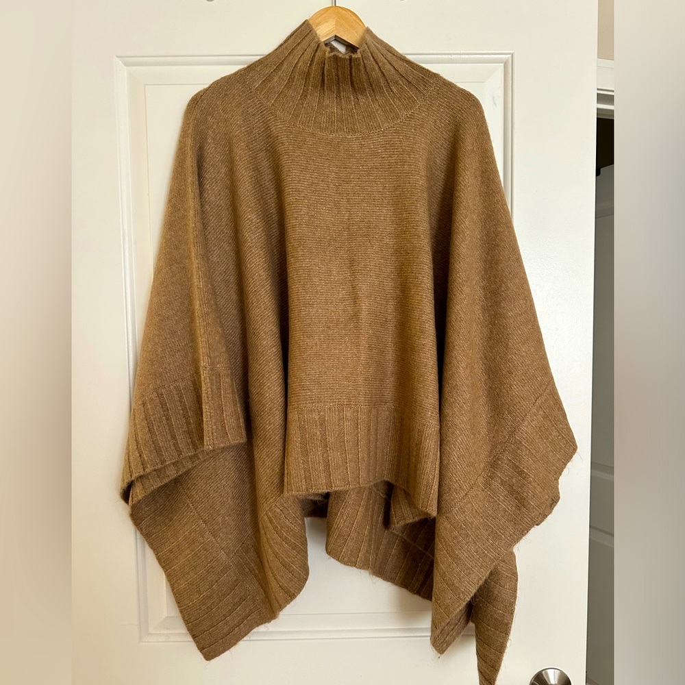Lou & Grey Solid Turtleneck Knit Poncho